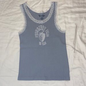 brandy meville lace tank top